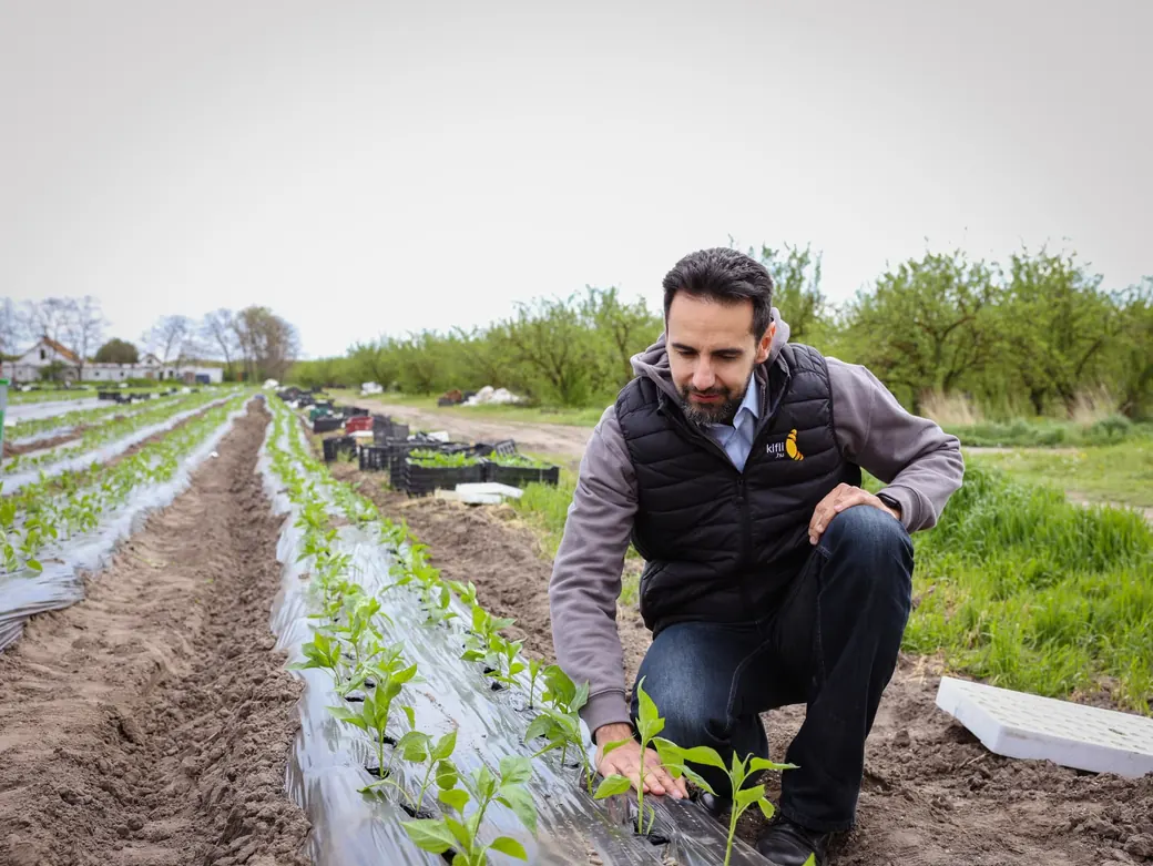 Gabriel Makki visiting a supplier farm